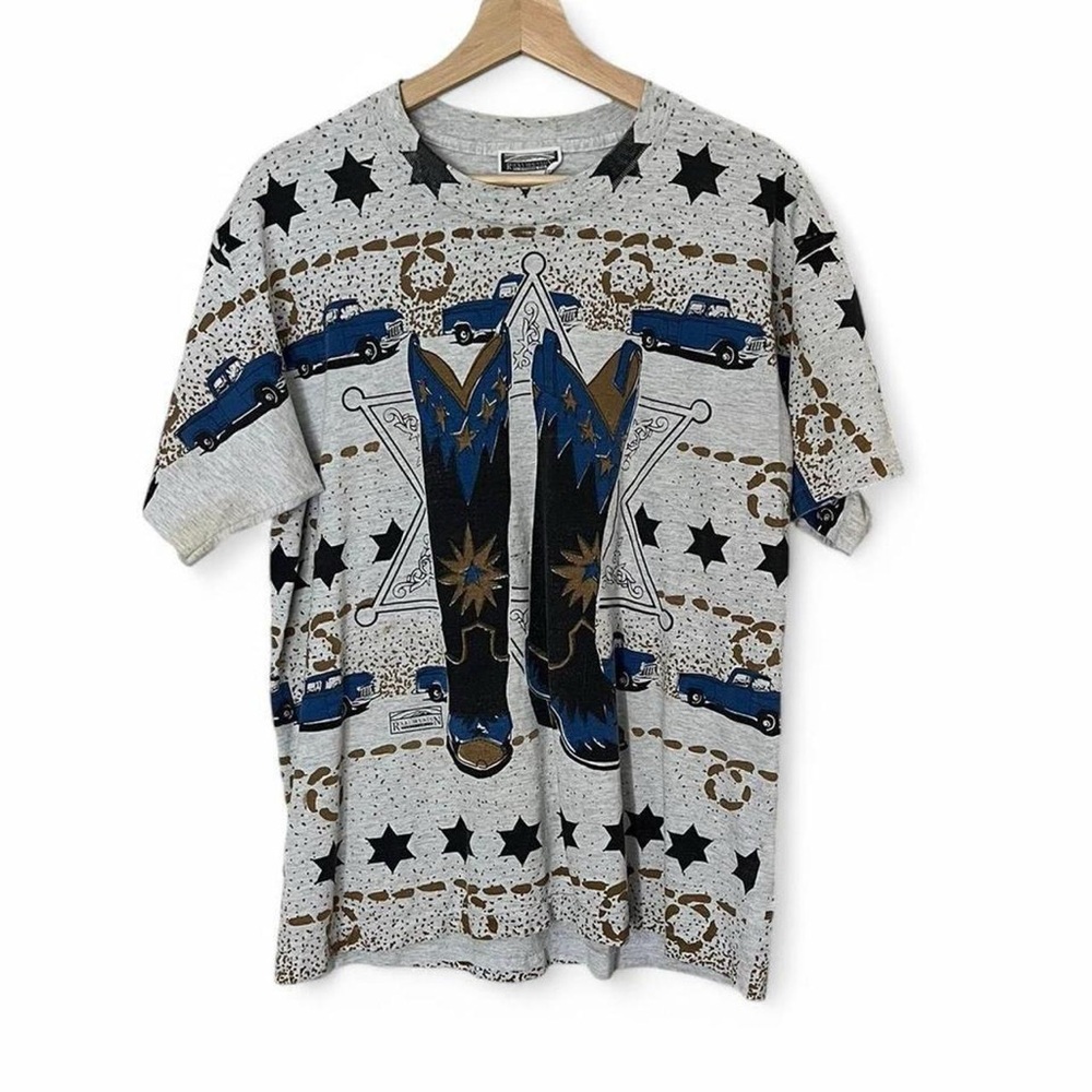 Graphic Cowboy Boots Vintage T-Shirt